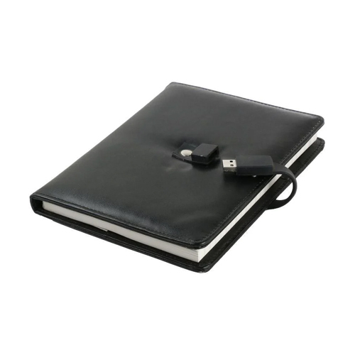 Leather Diary With Usb - Color: Black