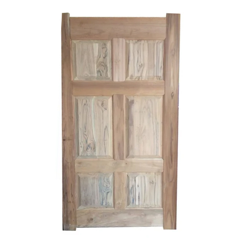 7 Feet Teak Wood Door - Color: Brown