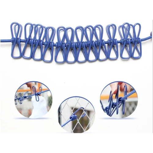 Cloth Drying Rope Wire With Clips