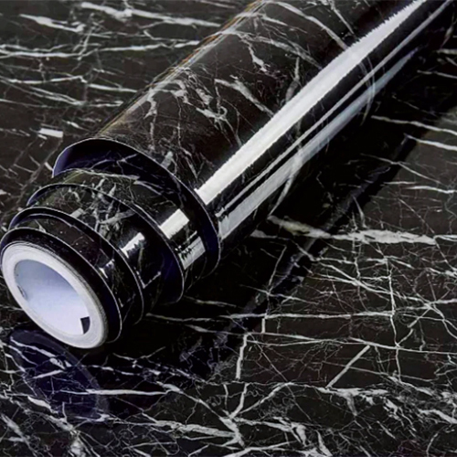 Black Marble Foil - Material: Paper