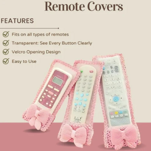 3 Pcs Cloth TV AC Remote Cover Set