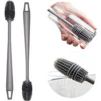 Bottle Cleaning Brush - Color: Grey And Black