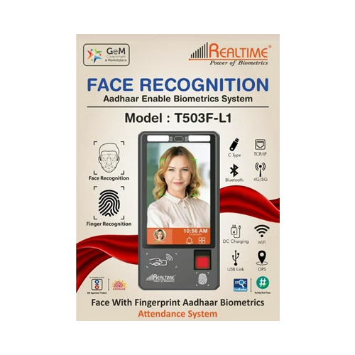 REALTIME T 503F-L1 Face Enabled Biometric Attendance Machine