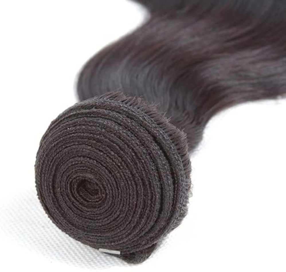 100% Unprocessed Virgin Body Wave Human Hair Bundles Extensions Natural Black 100gm Size - 22