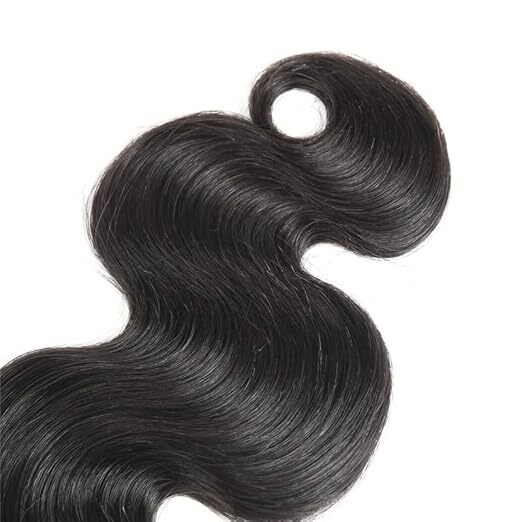 100% Unprocessed Virgin Body Wave Human Hair Bundles Extensions Natural Black 100gm Size - 22