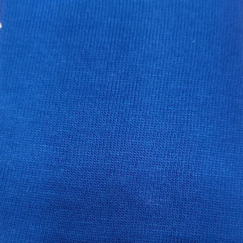 Blue Plating Cotton Fleece Fabric - Attributes: Washable