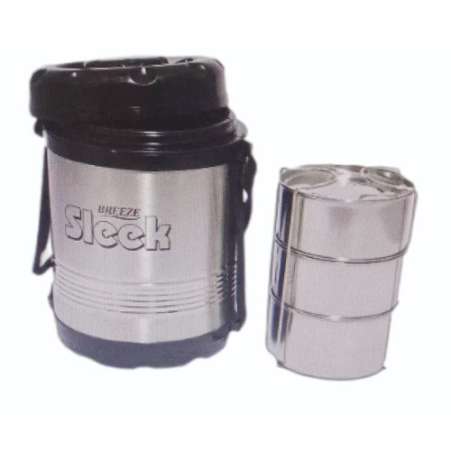 Stainless Steel 3 Tiffin Box - Capacity: 200 Milliliter (Ml)