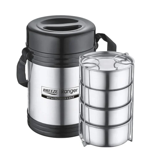 Black Ss Lunch Box - Capacity: 500 Milliliter (Ml)