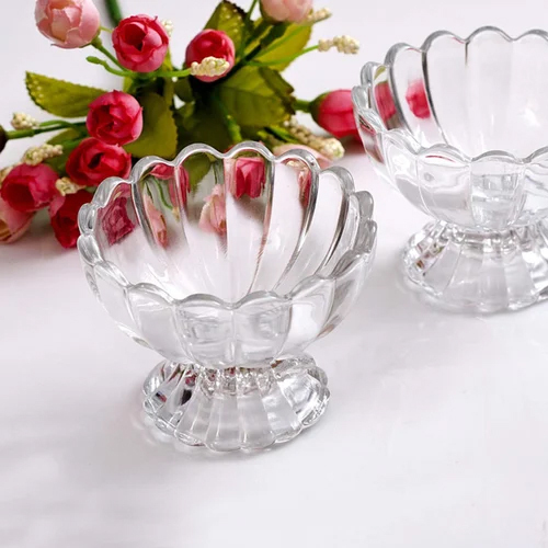 Glass Ice Cream Container - Capacity: 240 Milliliter (Ml)
