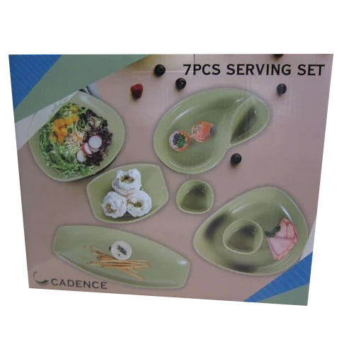 7 Pcs Serving Set - Color: Green