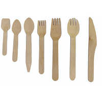 Wooden Spoons, Forks And Knife