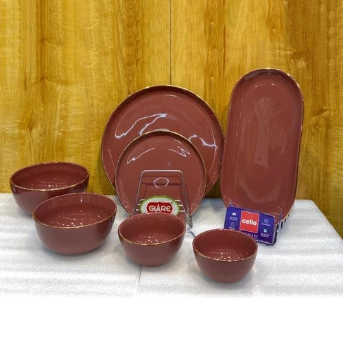 Krista Premium Porcelain Dinner Set - Color: Brown