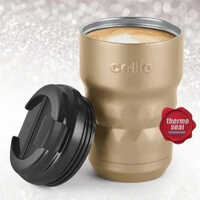 350ml Cello Latte Tea Coffee Mug - Color: Golden