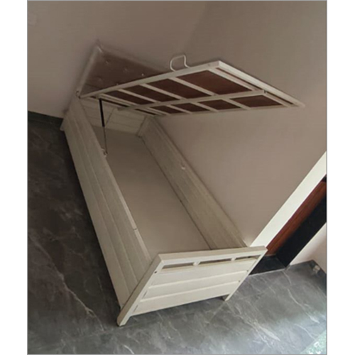 Single Metal Bed With Storage - Color: Black