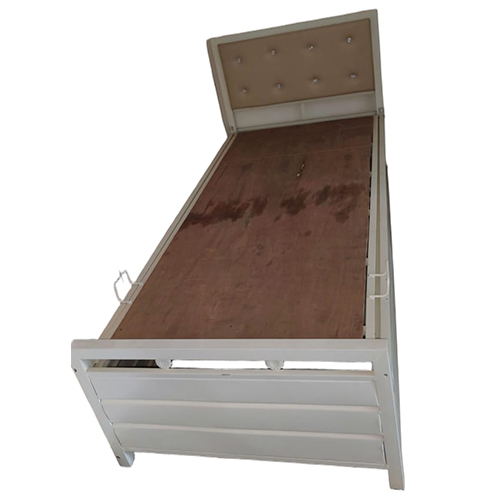 Single Metal Bed With Storage - Color: Black