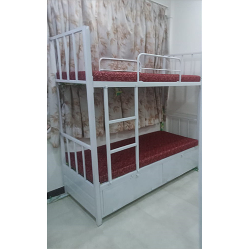 Single Metal Bed With Storage - Color: Black