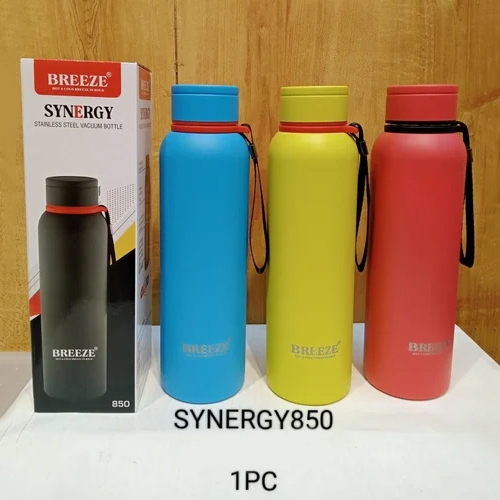 Breeze Synergy Stainless Steel Water Bottle - Capacity: 850 Milliliter (Ml)