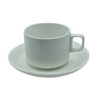 200ml Bone Tea Cup And Saucer - Color: White