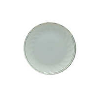Bone Gold Line Quarter Plate - Color: White