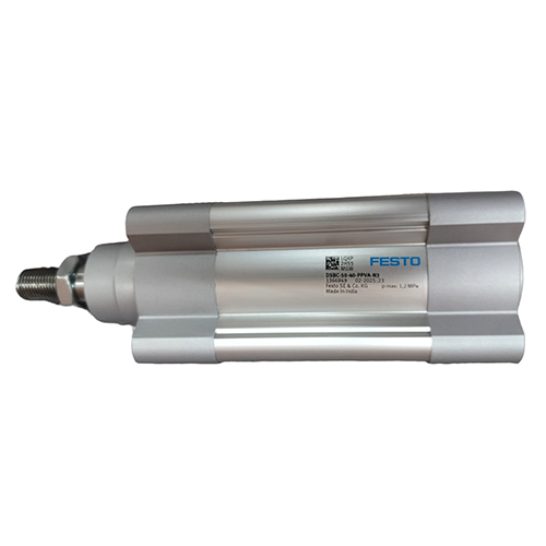 Industrial Pneumatic Cylinder - Color: Silver