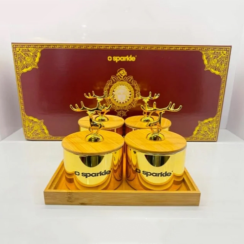 500Ml Glass Candy Jar With Tray - Capacity: 500 Milliliter (Ml)