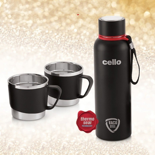 750 ML Stainless Steel Cello Duro Kent Gift Set