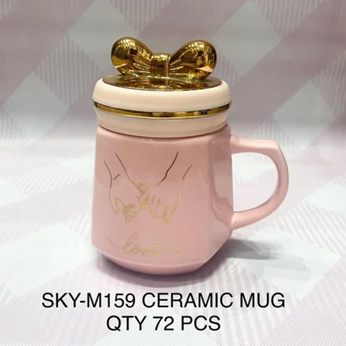 Coffee Printer One Cup Ceramic Mug - Color: Pink
