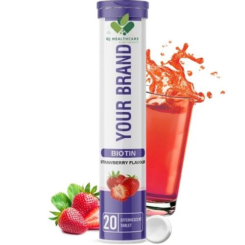 Biotin Strawberry Effervescent Tablet