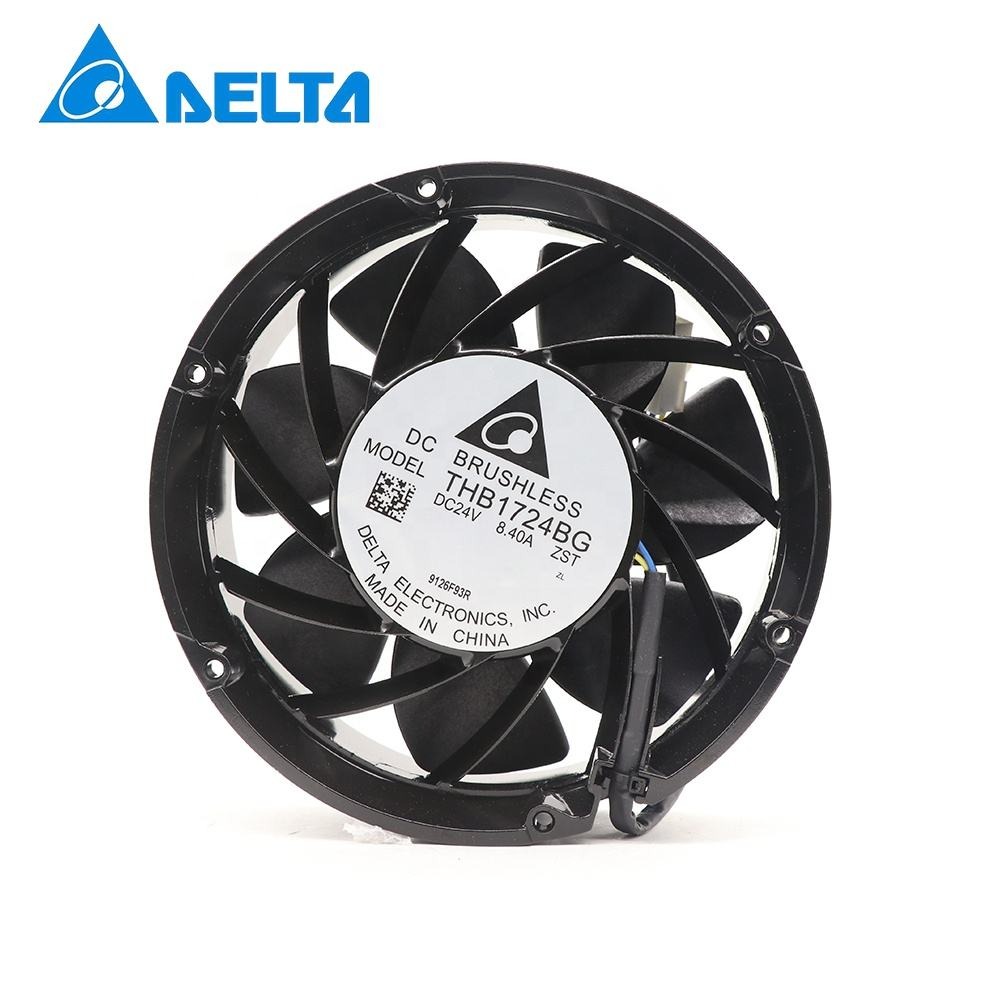 Delta Thb1724Bg Acs880 R9 17Cm 17251 24V Dc 8.40A 8000Rpm 700Cfm Axial Cooling Fan For Abb Inverter 3Aua - Color: Black