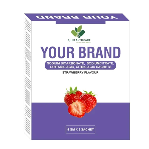 Strawberry Sodium Bicarbonate Sodiumcitrate Tartaric Acid Citric Acid Sachet