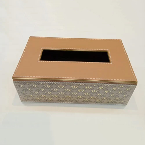 Leather Napkin Holder - Color: Brown