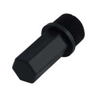 Black Upvc Long Plug - Diameter: 1/2 Inch (in)