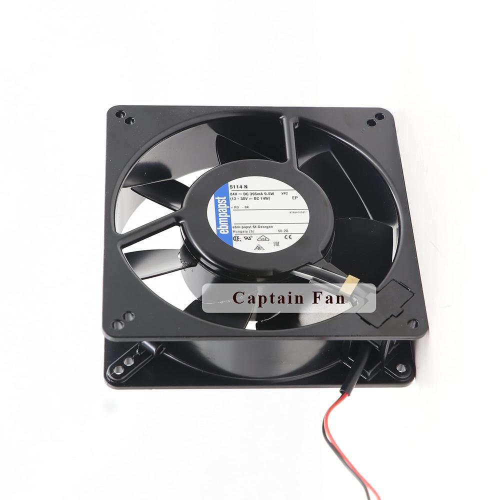 5114N Ebm Papst Fan 24V Fan 9.5W 395mA 135x135x38MM 2-Wire Axial Fan for Inverter