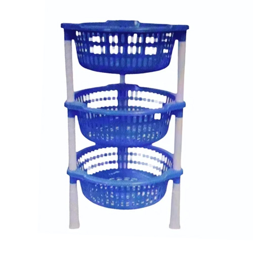 Round Plastic Rack - Color: Blue And White