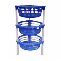 Round Plastic Rack - Color: Blue And White