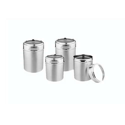 Steel Top See Through Canister - Capacity: 300 Milliliter (Ml)