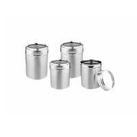 Steel Top See Through Canister - Capacity: 300 Milliliter (ml)