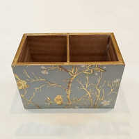 Wooden 2 Compound Tissue Box