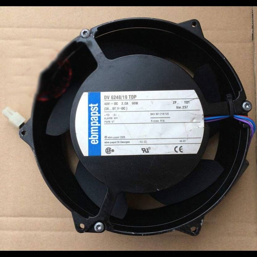EBM DV6248/2TDP Axial Fan 48V-1.8W 87W DC Air Cooling Fan 172*51mm 4Wire Cooler  (Black, Metal)