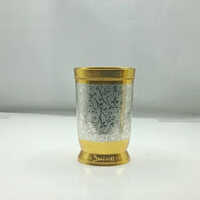 Round Brass Glass