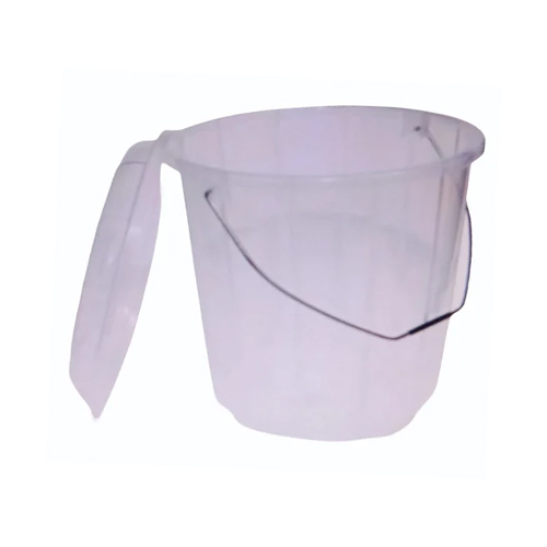 25 Ltr Transparent White Bucket - Hardness: Rigid