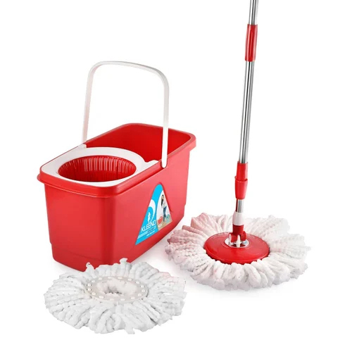 Kleeno Easy Clean 360 Degree Plastic Bucket Spin Mop - Automation Grade: Manual