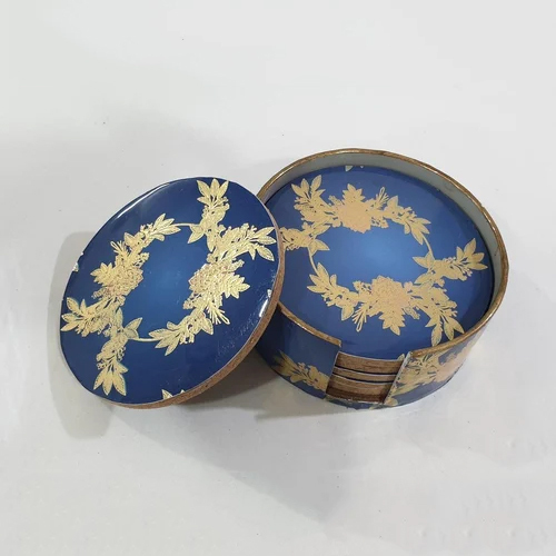Round Wooden Mdf Tea Coaster - Design: Modern