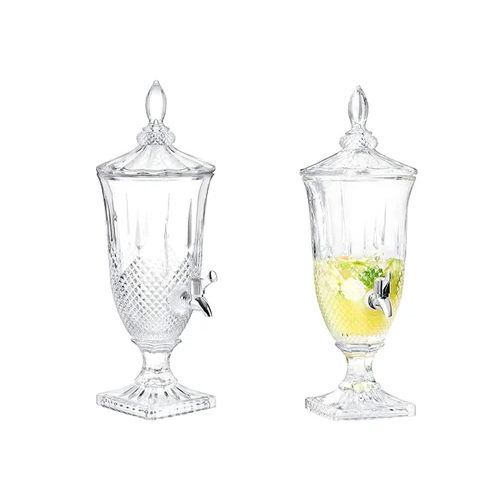 1.8 Ltr Transparent Glass Water Dispenser - Features: Durable