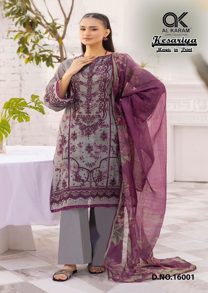 Alkaram Kesariya Vol-16  Karachi Dress Material