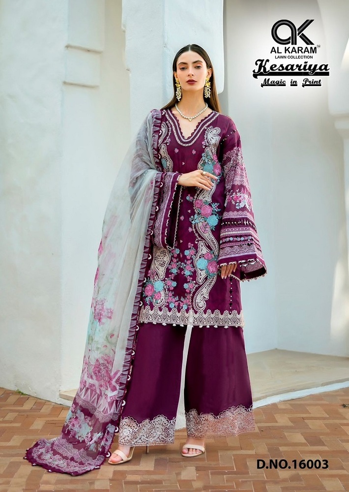 Alkaram Kesariya Vol-16  Karachi Dress Material