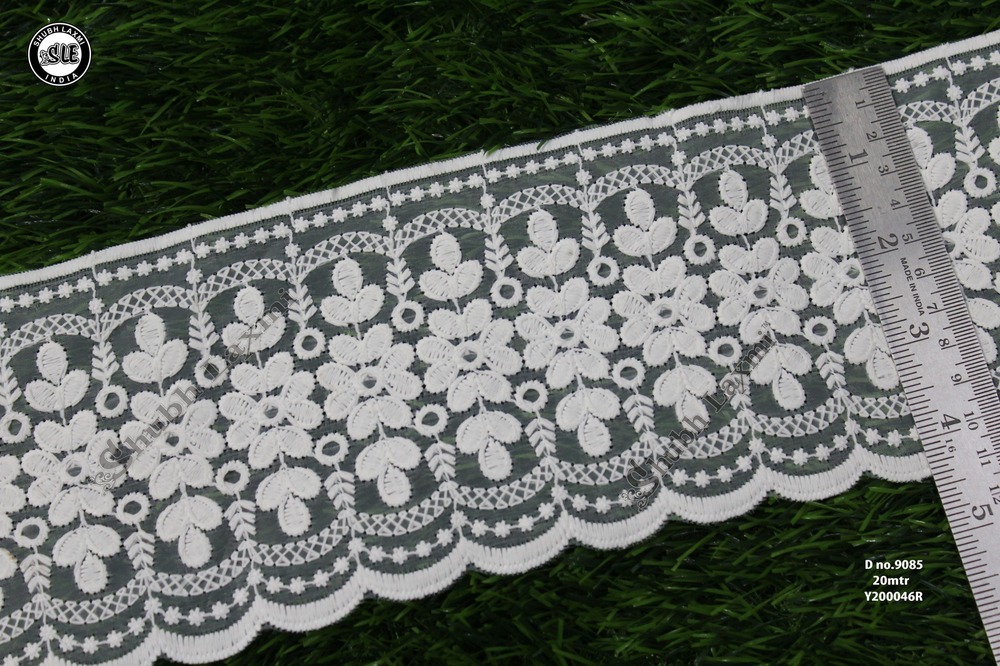 White Organza  Flower Lace