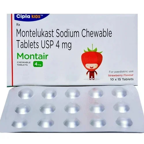 4mg Montair Montelukast Sodium Chewable Tablets