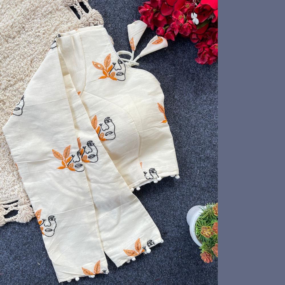 Stylish Designer Pure Khadi Cotton Blouse