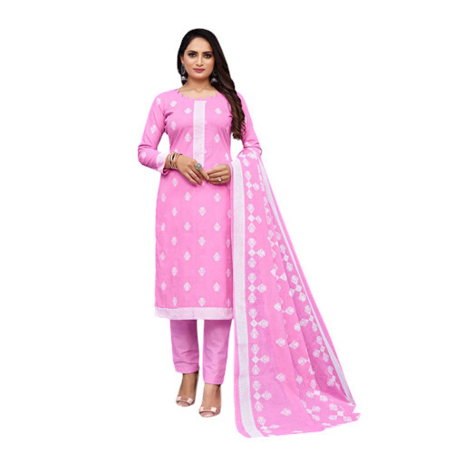 3D Style Pink Color Printed Suit